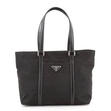 Prada Front Pocket Zip Tote Tessuto with Leather Medium