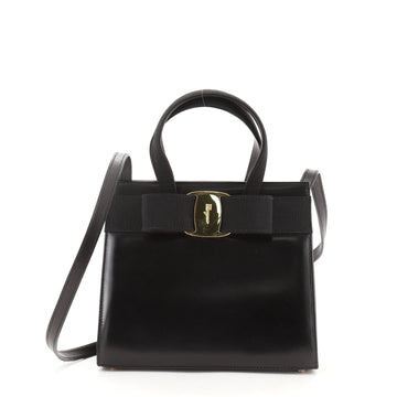 Salvatore Ferragamo Convertible Vara Bow Tote Leather Small