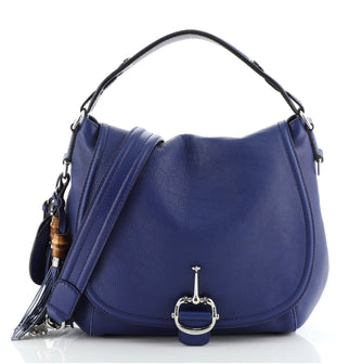 Gucci Techno Horsebit Convertible Hobo Leather Large
