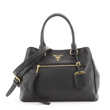 Prada Front Pocket Convertible Tote Vitello Daino Small