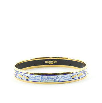 Hermes Bangle Bracelet Printed Enamel Narrow