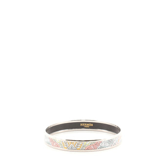 Hermes Bangle Bracelet Printed Enamel Narrow