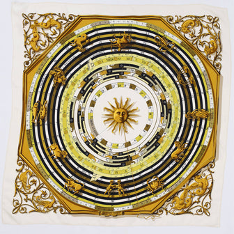Hermes Dies Et Hore Scarf Printed Silk 90