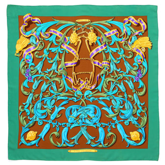 Hermes Le Mors A La Conetable Scarf Printed Silk 90