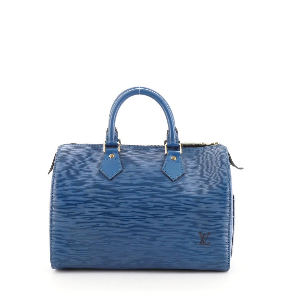 Handbags Louis Vuitton LV Speedy 20 Leather Blue