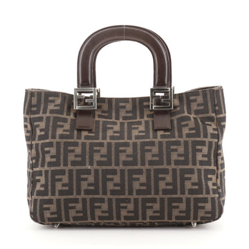 Fendi Vintage FF Handle Tote Zucca Canvas Small