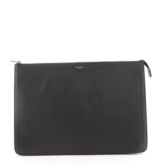 Saint Laurent Zipped Document Holder Leather Large