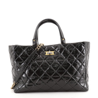 Chanel Reissue Shopping Tote Quilted Glazed Calfskin Large
