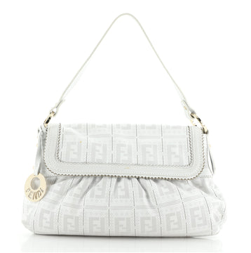 Fendi Chef Flap Bag Perforated Zucca Leather Medium