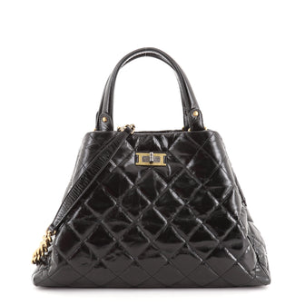 Chanel Reissue Shopping Tote Quilted Glazed Calfskin Large