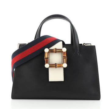 Gucci Convertible Bamboo Buckle Tote Leather Medium