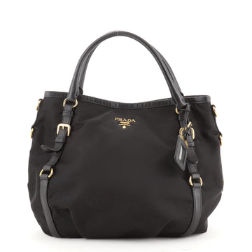 Prada Convertible Belted Hobo Tessuto with Leather Medium