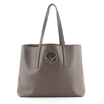 Fendi Logo Shopper Tote Leather