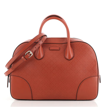 Gucci Bright Top Handle Bag Diamante Leather Medium