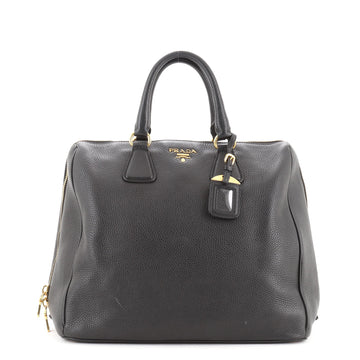 Prada Zip Around Boston Bag Vitello Daino Large