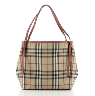 Burberry Canterbury Tote Horseferry Check Canvas Small