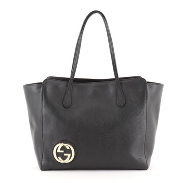 Gucci Grand Prix Interlocking GG Tote Grainy Leather Large