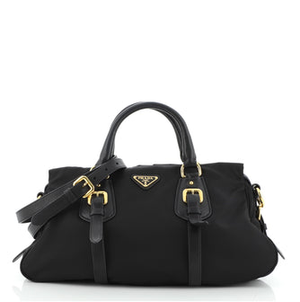 Prada Convertible Belted Satchel Tessuto and Leather Small