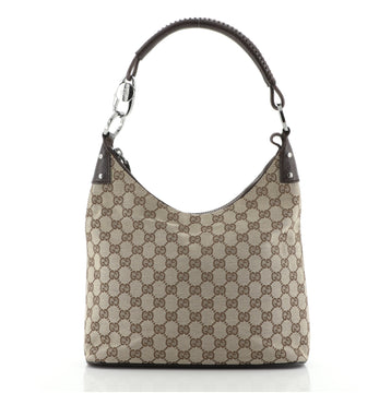 Gucci Ring Handle Zip Hobo GG Canvas Medium