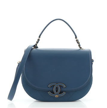 Chanel Coco Curve Flap Messenger Calfskin and Quilted Goatskin Medium