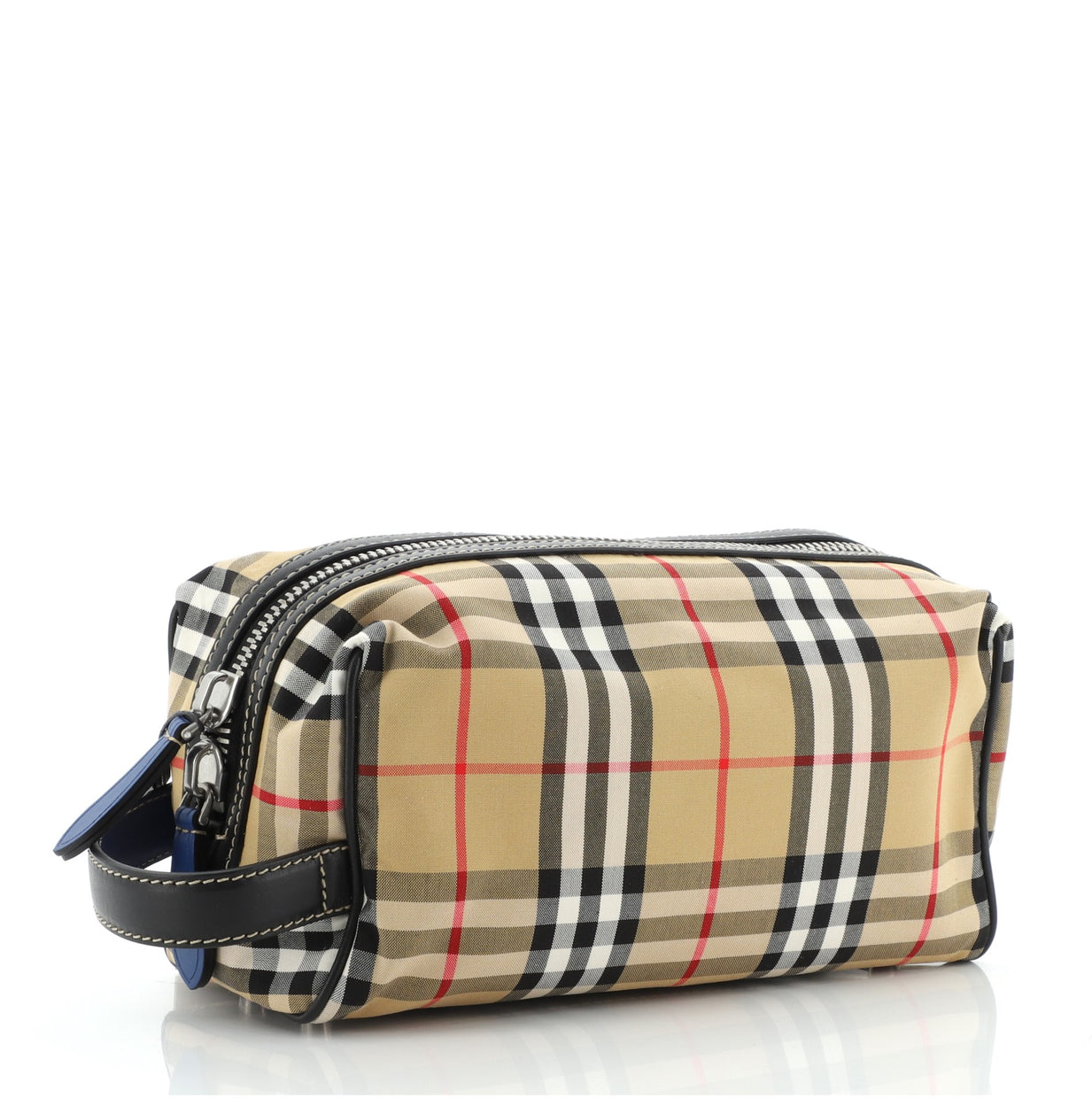 Burberry Cosmetic Pouch Vintage Check Canvas Brown 617934
