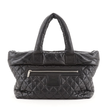 Chanel Coco Cocoon Zipped Tote Quilted Caviar Large