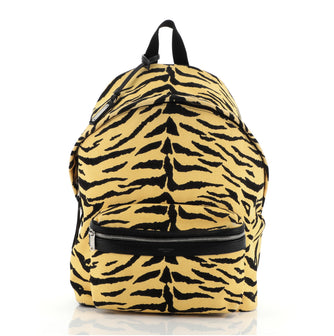 Saint Laurent City Backpack Printed Canvas