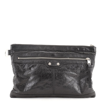 Balenciaga Classic City Clip Pouch Leather Medium