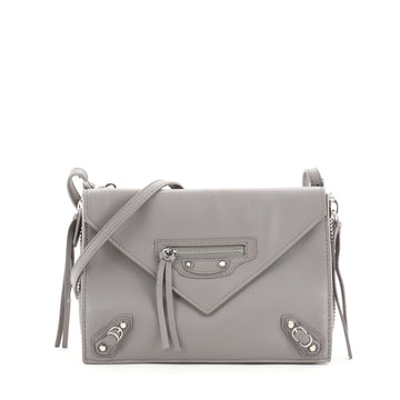 Balenciaga Papier Triple Zip Around Crossbody Bag Leather XS