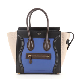 Celine Tricolor Luggage Bag Leather Micro