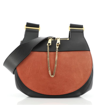 Chloe Drew Messenger Bag Suede and Leather Medium