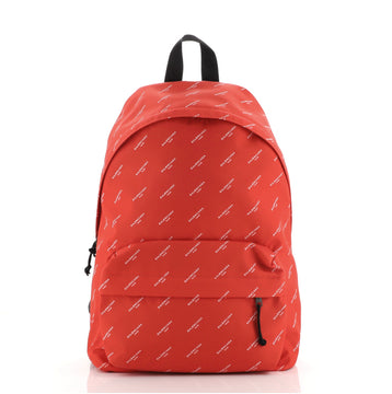 Balenciaga Explorer Backpack Logo Print Nylon