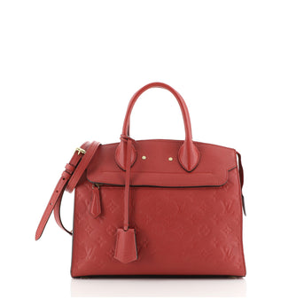 Louis Vuitton Pont Neuf Handbag Monogram Empreinte Leather MM