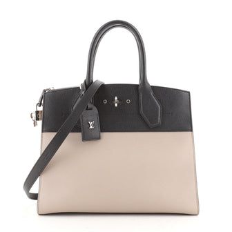 Louis Vuitton City Steamer Handbag Leather MM
