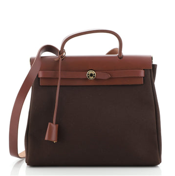 Hermes Herbag Toile and Leather PM