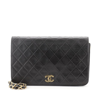 Chanel Vintage Clutch with Chain Quilted Leather Medium