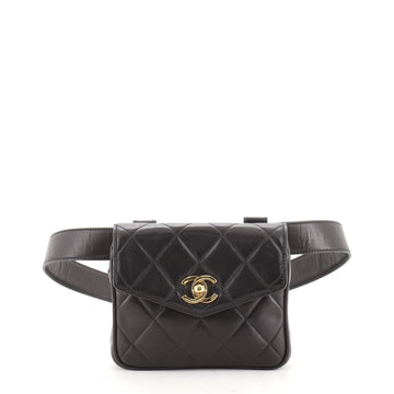 Chanel Vintage CC Flap Waist Bag Quilted Leather Small