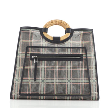 Fendi Runaway Shopper Tote Zucca Mesh Large