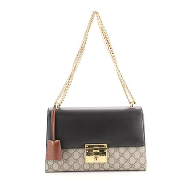 Gucci Padlock Shoulder Bag GG Coated Canvas and Leather Medium