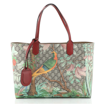 Gucci Shopping Tote Tian Print GG Coated Canvas Medium