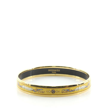 Hermes Bangle Bracelet Printed Enamel Narrow