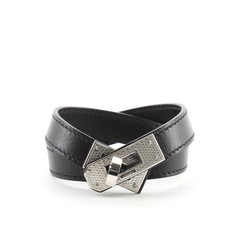 Hermes Kelly Double Tour Bracelet Leather with Guilloche
