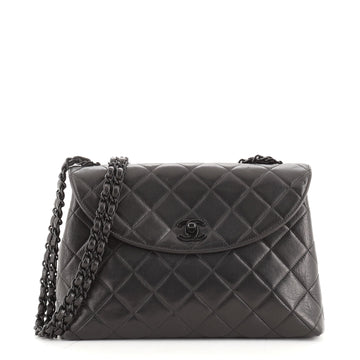 Chanel Vintage CC Curve Flap Shoulder Bag Quilted Leather Medium