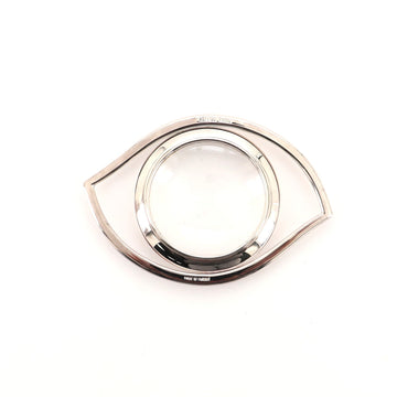 Hermes Eye of Cleopatra Paperweight and Magnifying Glass Ruthenium