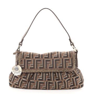 Fendi Chef Flap Bag Zucca Canvas Small