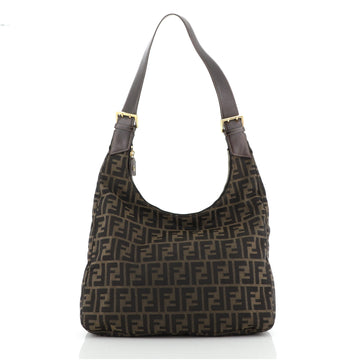 Fendi Buckle Strap Hobo Zucca Canvas Small