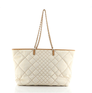 Fendi Chain Roll Tote Quilted Zucca Canvas Large