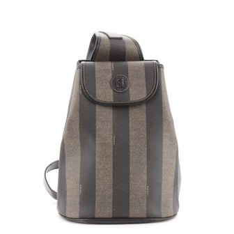 Fendi Pequin Sling Backpack Coated Canvas Medium