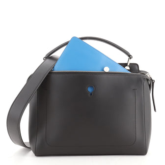 Fendi DotCom Convertible Satchel Leather Medium