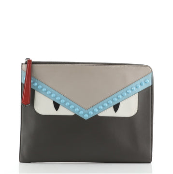 Fendi Monster Clutch Leather Medium